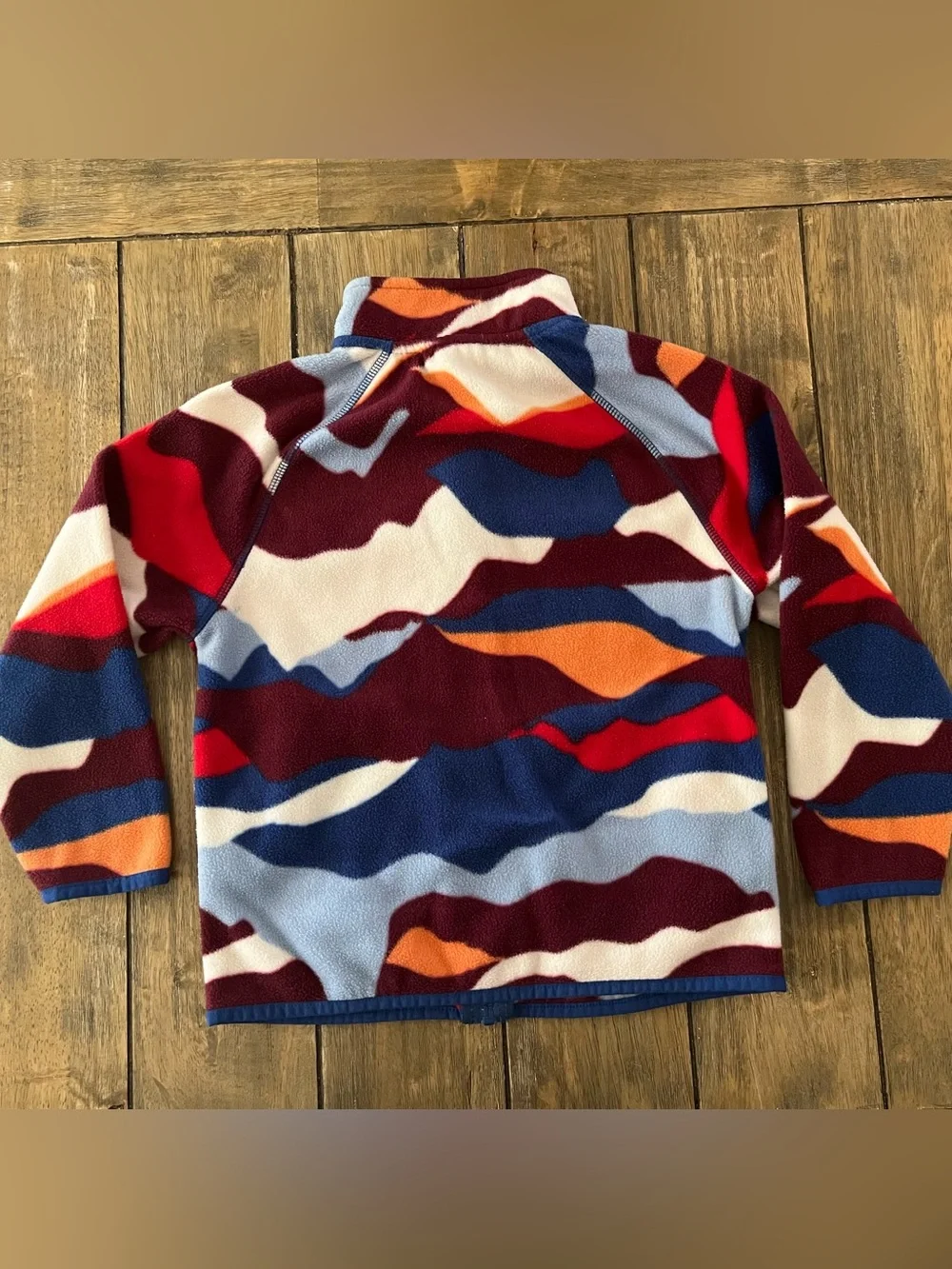 wonder nation Boys Fleece Jacket in Red, Blue & White Pattern size 6-7
